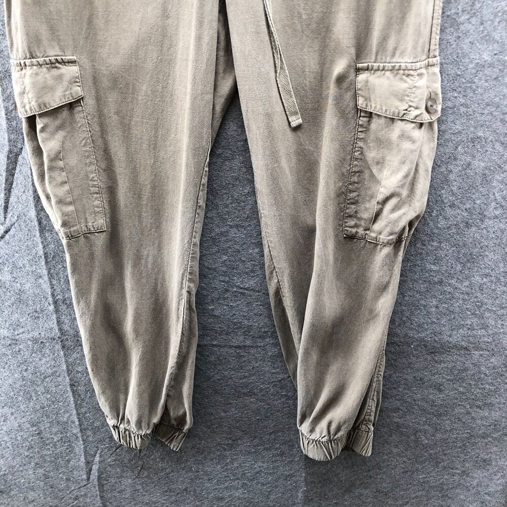 Cloth & Stone Lyocell Cargo Jogger Pants Womens XS Mid Rise Light Brown Beige - Picture 4 of 10